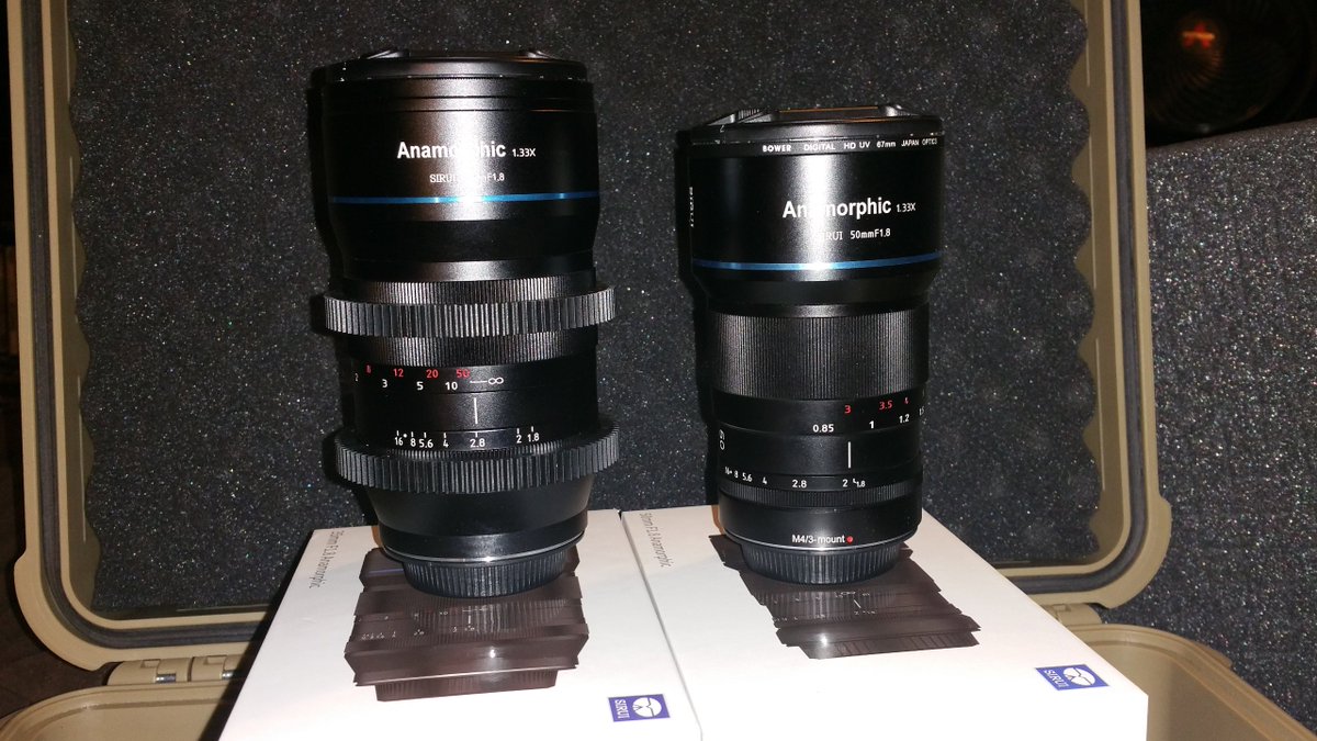 SeeNoColorBand1's tweet photo. My Sirui 35mm lens finally camein from China! (Thank You Xiang Li, and Sirui) Now, I have the 50mm/35mm f1.8 (1.33×) Anamorphic Set! Now, it's time to schedule some pandemicy shoots https://t.co/TEPEewCYiw