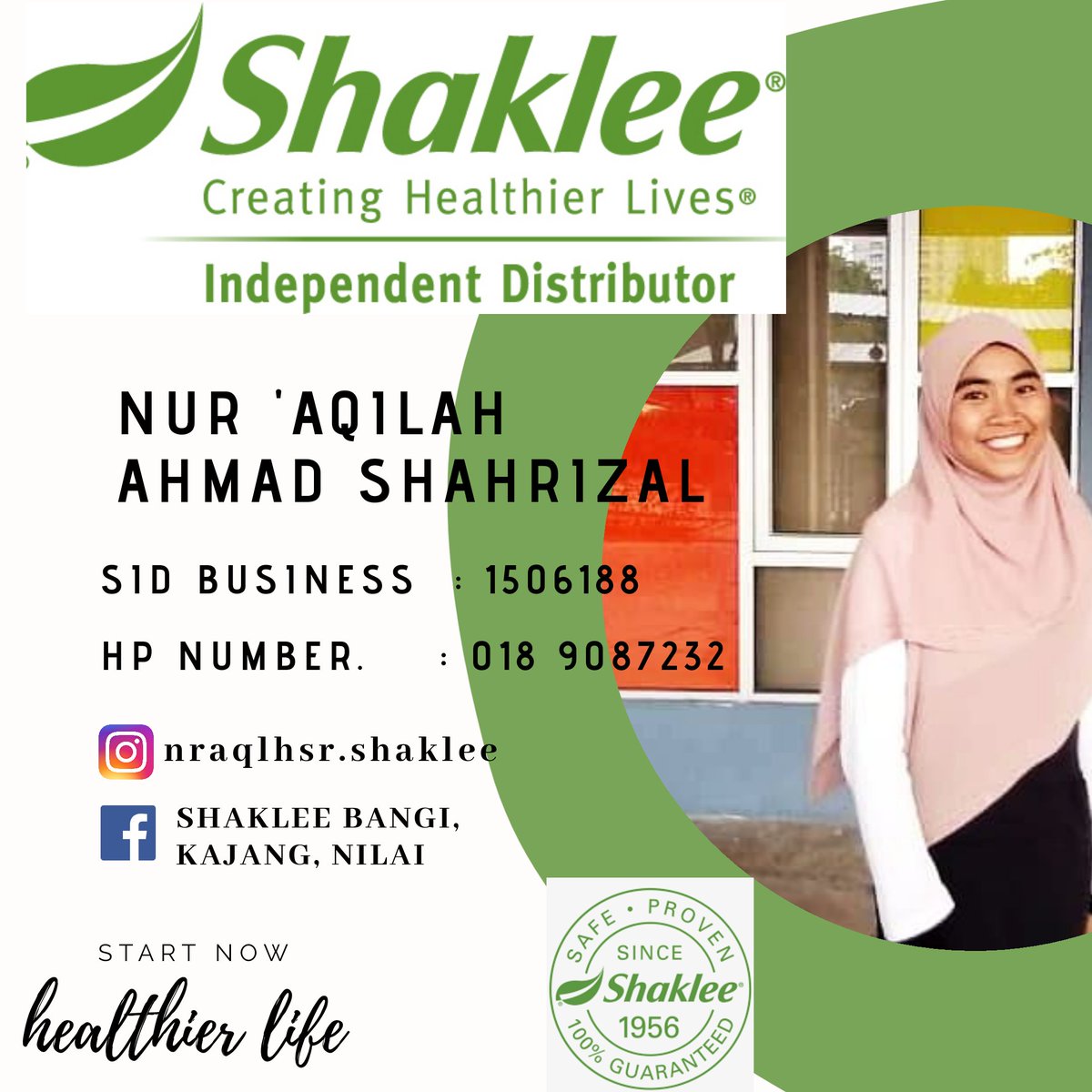 nraqlhsr's tweet photo. Assalamualaikum. Saya pengedar sah baru Shaklee sekitar Bangi, Kajang dan Nilai 
Boleh ws saya bagi yang berminat. 
Retweet anda juga amat saya hargai. https://t.co/rrHZBGUYMn