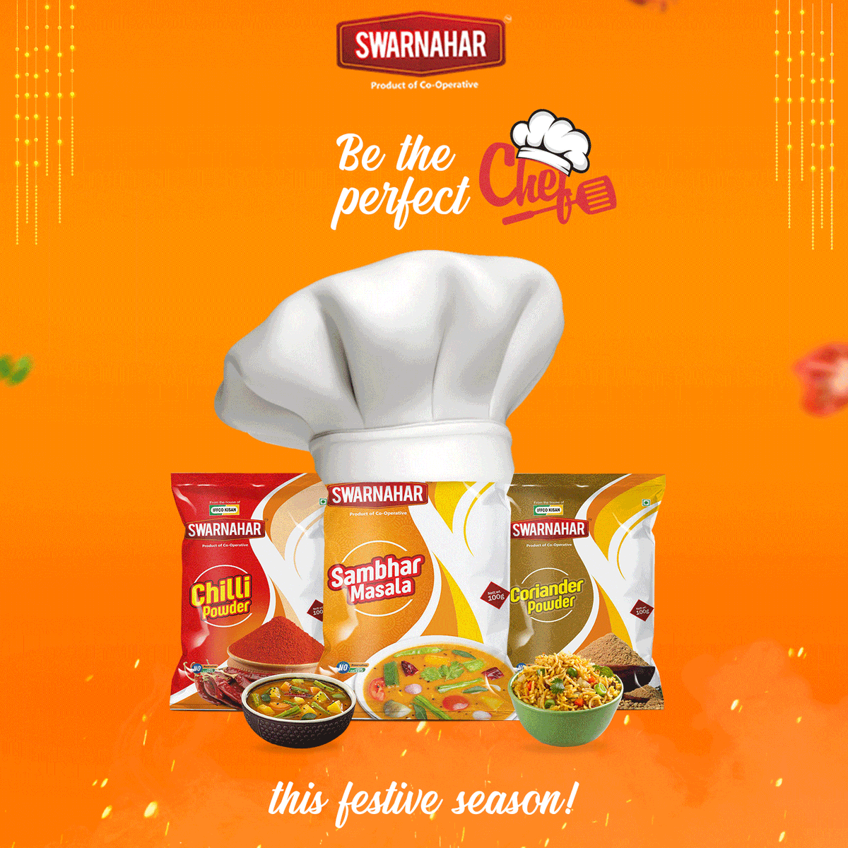 swarnahar's tweet photo. Be the perfect chef this festive season and cook some delicious food with swarnahar spices.

.
.
.
#swarnahar #iffcokisan #fooide #festiveseason https://t.co/O0jKG8yZsY