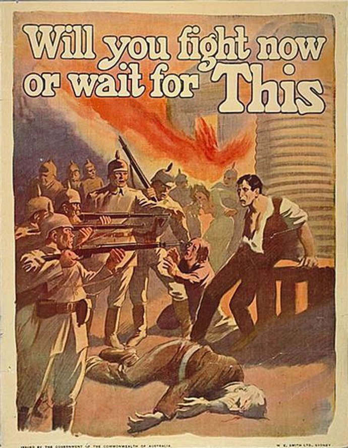 WWI was a test case for modern propaganda, as the elite built nationalist narratives to counteract growing int’l working class solidarity. With modern, industrial war/death on the horizon, the masses would have to be mobilized to fight for the flag instead of against it. (11)