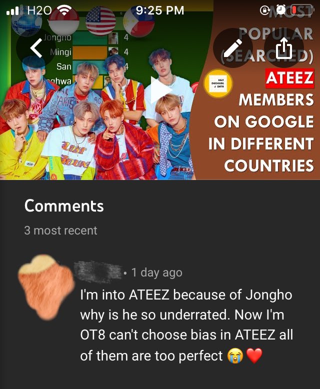 DataUgly's tweet photo. This #ATINY is so cute! Very touched by this fan’s love for #ateez They are just all so perfect for us! #jungho #에이티즈  #yeosang #seonghwa #ateezsan #choisan #seongjoong (Everyday I received lots of comments for my videos and I can’t help but  to share my favorites!) https://t.co/Ij6TKXYbFO