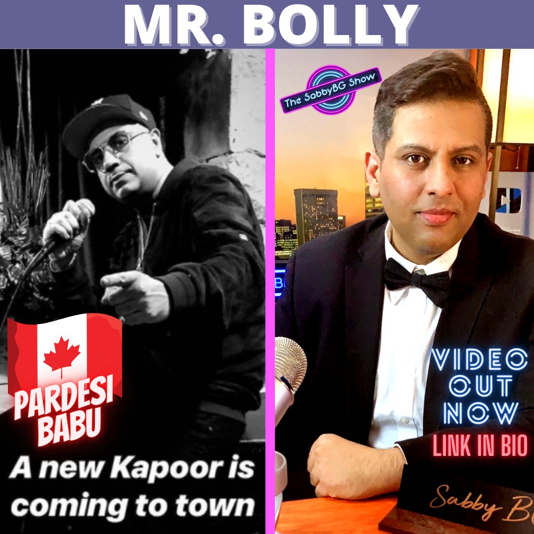 SliceOfSabby's tweet image. 🛑NEW VIDEO ALERT🛑MR BOLLY @mrbolly Indo-Canadian Singer Rapper Interview 2020: Moving to Mumbai, Hustle &amp;amp; New Projects. #IndianRapper #DesiRapper #PardesiBabu #TheSabbyBGShow