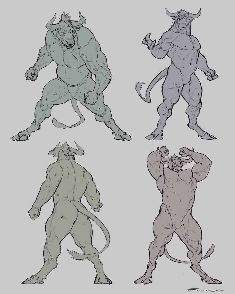 TFiddlerArt's tweet photo. Hey guys! Sorry for the lack of posts. Just busy with some projects. In the meantime, here are some Minotaur sketches 😉👍🐃

#characterdesign #sketch https://t.co/CpJMAaRkb4