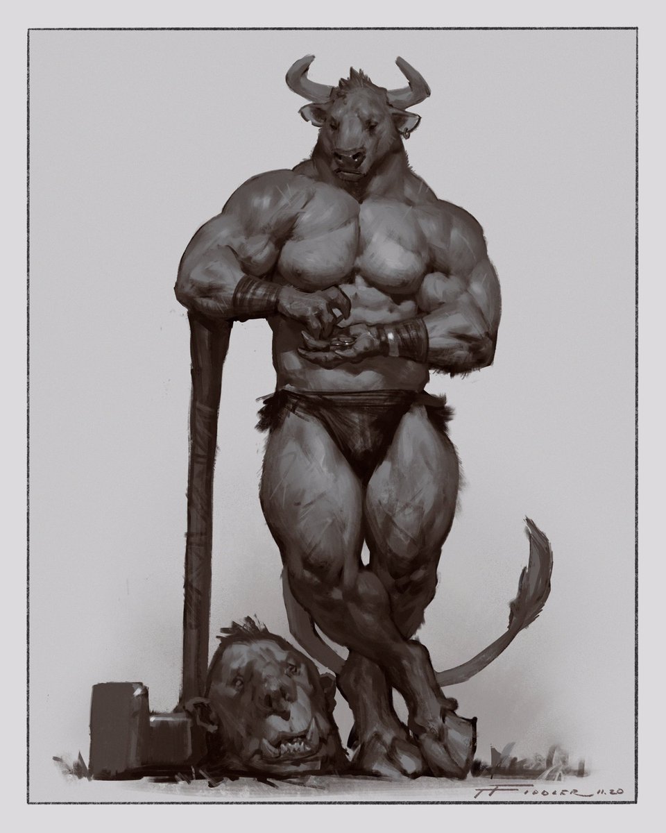 TFiddlerArt's tweet photo. Hey guys! Sorry for the lack of posts. Just busy with some projects. In the meantime, here are some Minotaur sketches 😉👍🐃

#characterdesign #sketch https://t.co/CpJMAaRkb4