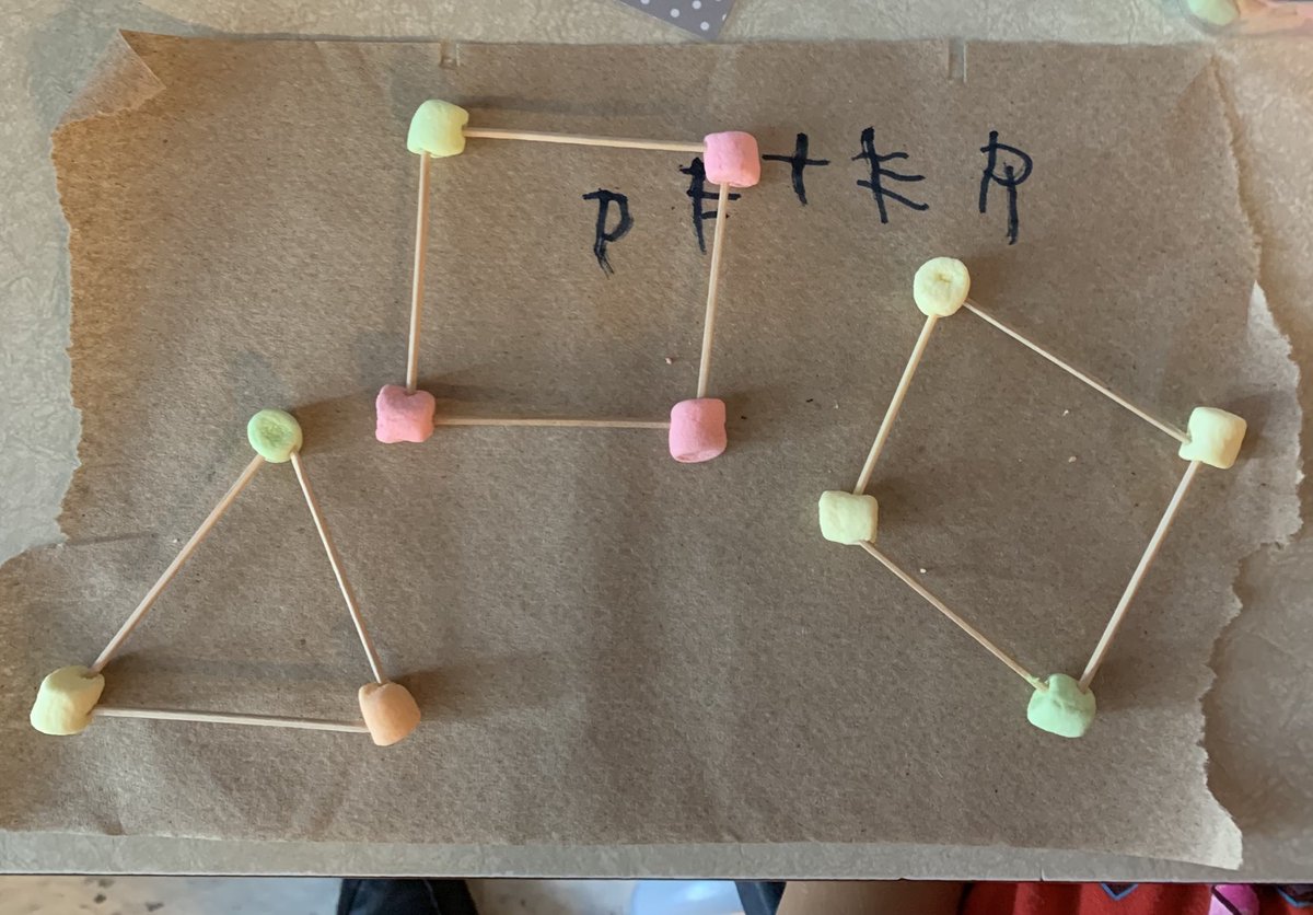 NoackDianne's tweet photo. Students were busy constructing 3D shapes using reference cards, marshmallows &amp; toothpicks. ⁦@alcdsb_mich⁩ ⁦@ALCDSB_Kinder⁩ ⁦@MissFajardoC⁩ ⁦@McLennan1977⁩ ⁦@eriksonmath⁩ ⁦@kinder_math⁩ https://t.co/Yf7i8q0EoC