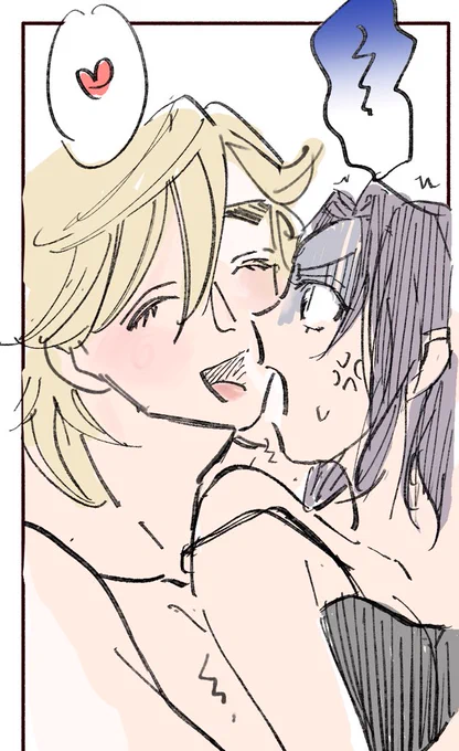 昨日のもそうですがわたしはよくこういう意味不明な落書きを原稿の隅とかに描いて消すので🙄 
