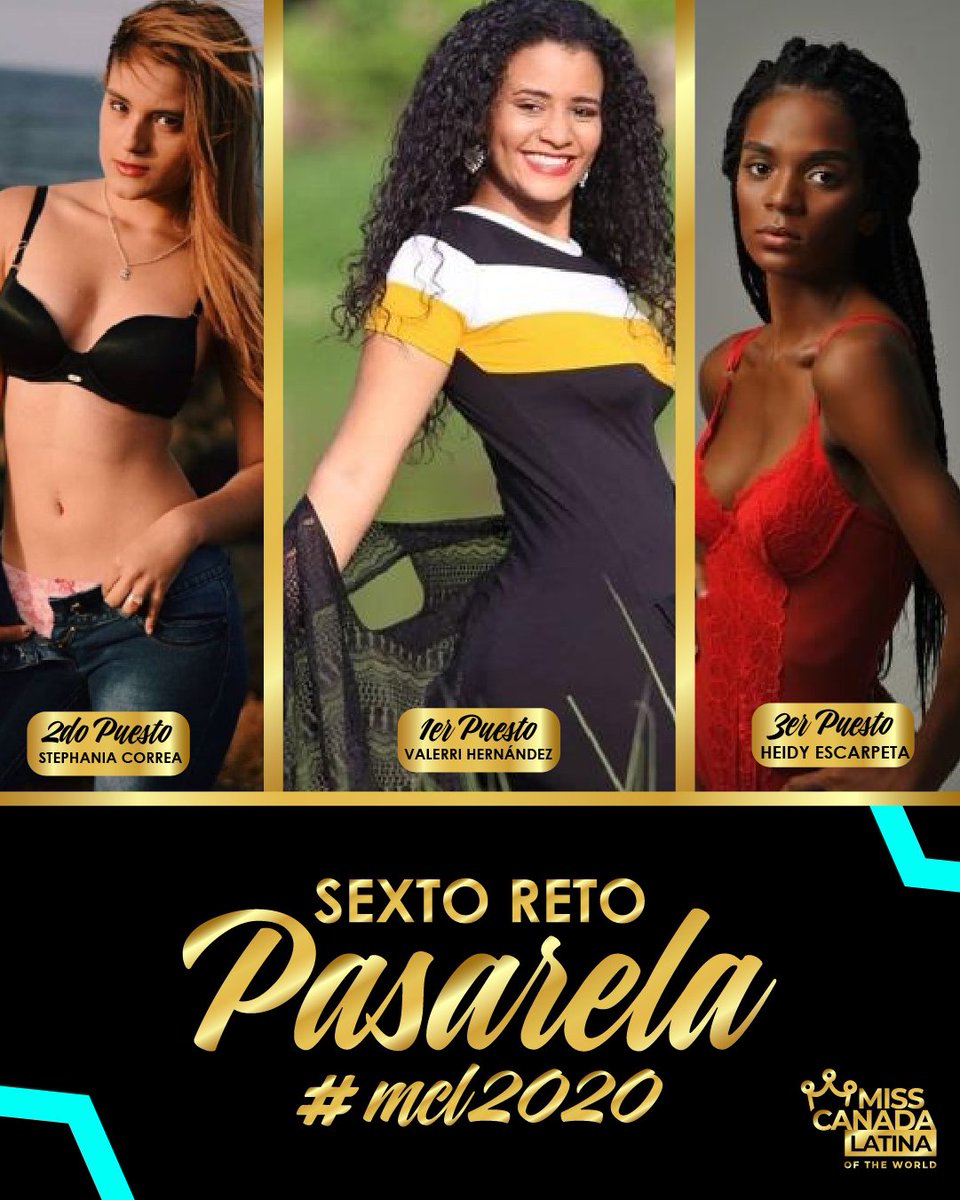 MissCanadala's tweet photo. Sexto reto: pasarela 👙👠

1 puesto: Valerri Hernández 👑
2 puesto: Stephania Correa
3 puesto: Heidy Escarpeta https://t.co/G9WpdipIY4