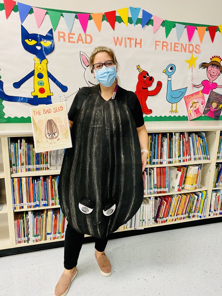 lovethislibrary's tweet photo. We celebrated Children’s Book Week by dressing as our favorite storybook characters today! 
We LOVE to read💗
@aldinelibraries @GarciaLeza_AISD https://t.co/XyywobA08c