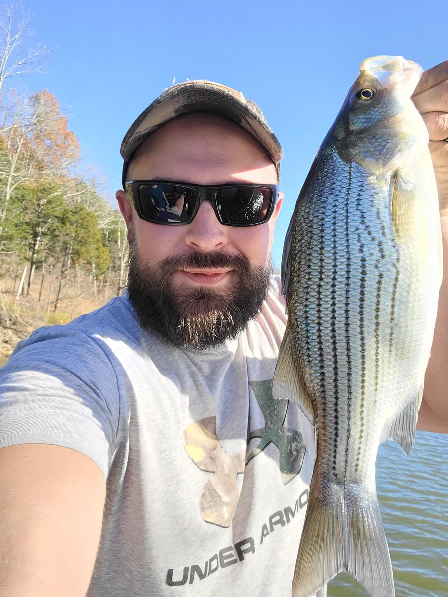 Nothing like the fight of hybrid bass!! Sunday was a successful day for sure. Buddy and myself boated over 70 fish!!