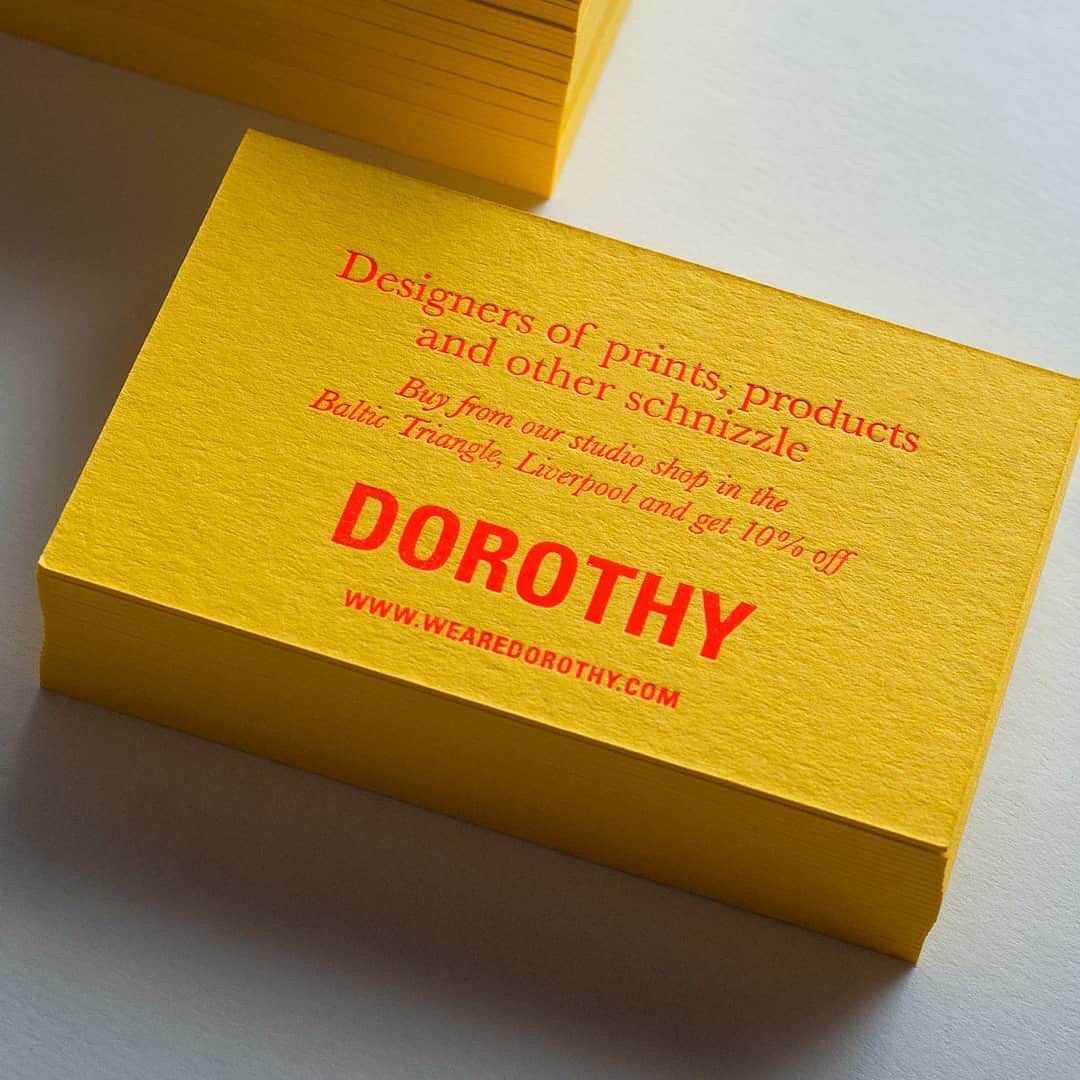 ballanddoggett's tweet image. Bright and bold business card created using @colorplanpapers Factory Yellow for @Dorothy_UK and @Foilco’s House Fluorescent
Orange (6639), produced by @JotPaperCo

#ballanddoggett #Colorplan #premiumpaper #colouredpaper #FactoryYellow #businesscard #stationery #foiling #print