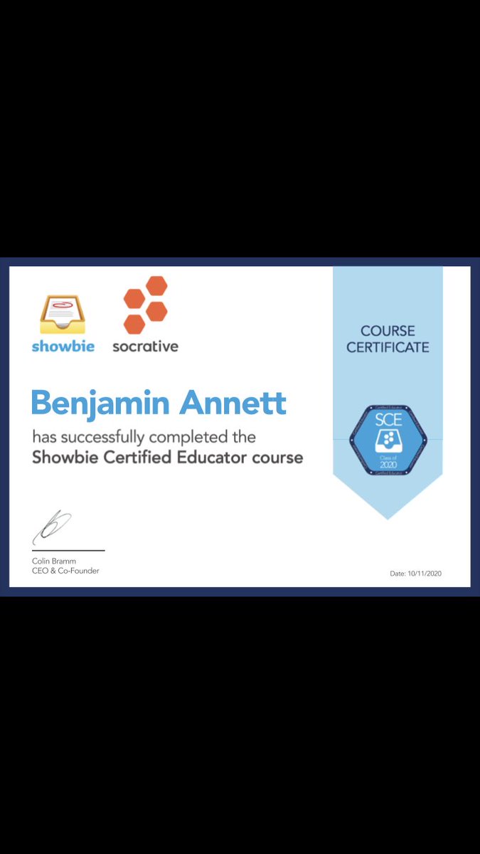 SRSYear5's tweet photo. Our Year 5 Digital lead Mr Ben is now a certified Showbie Educator! @Showbie @Abdulchohan  @trudlebug @joekeher https://t.co/XlsJY7NmoE