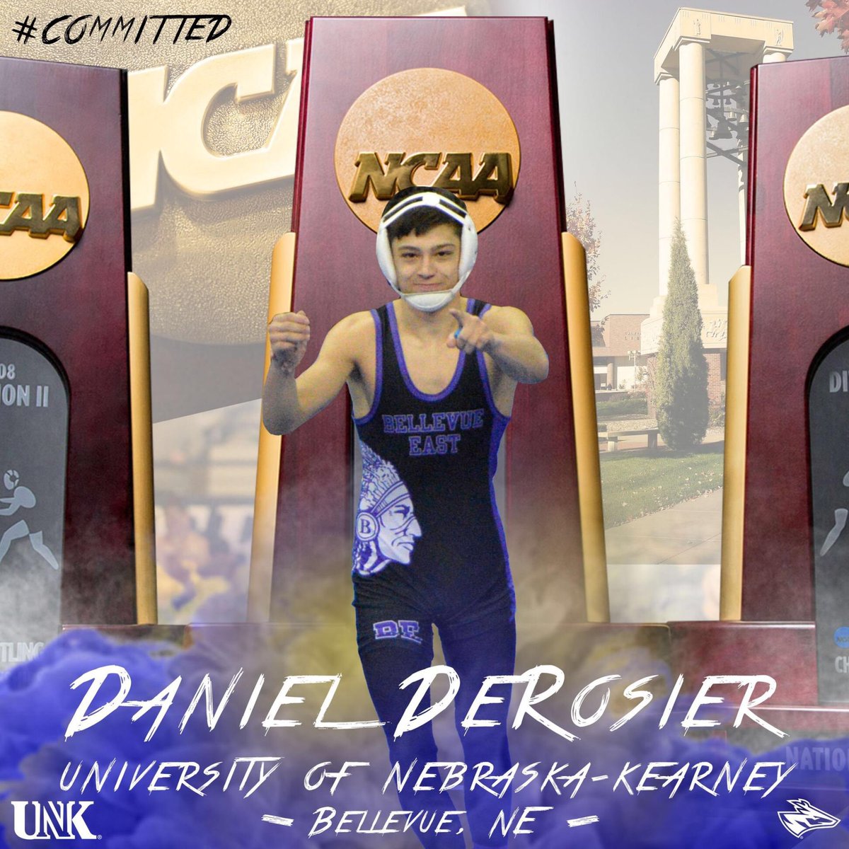 I’m very excited to announce my commitment to University of Nebraska Kearney! I’d like to thank all my coaches: my dad, Coach Massey, Coach Porter, and Coach Rush. I’d also like to thank all my family and friends for their support and especially my amazing wrestling partners.