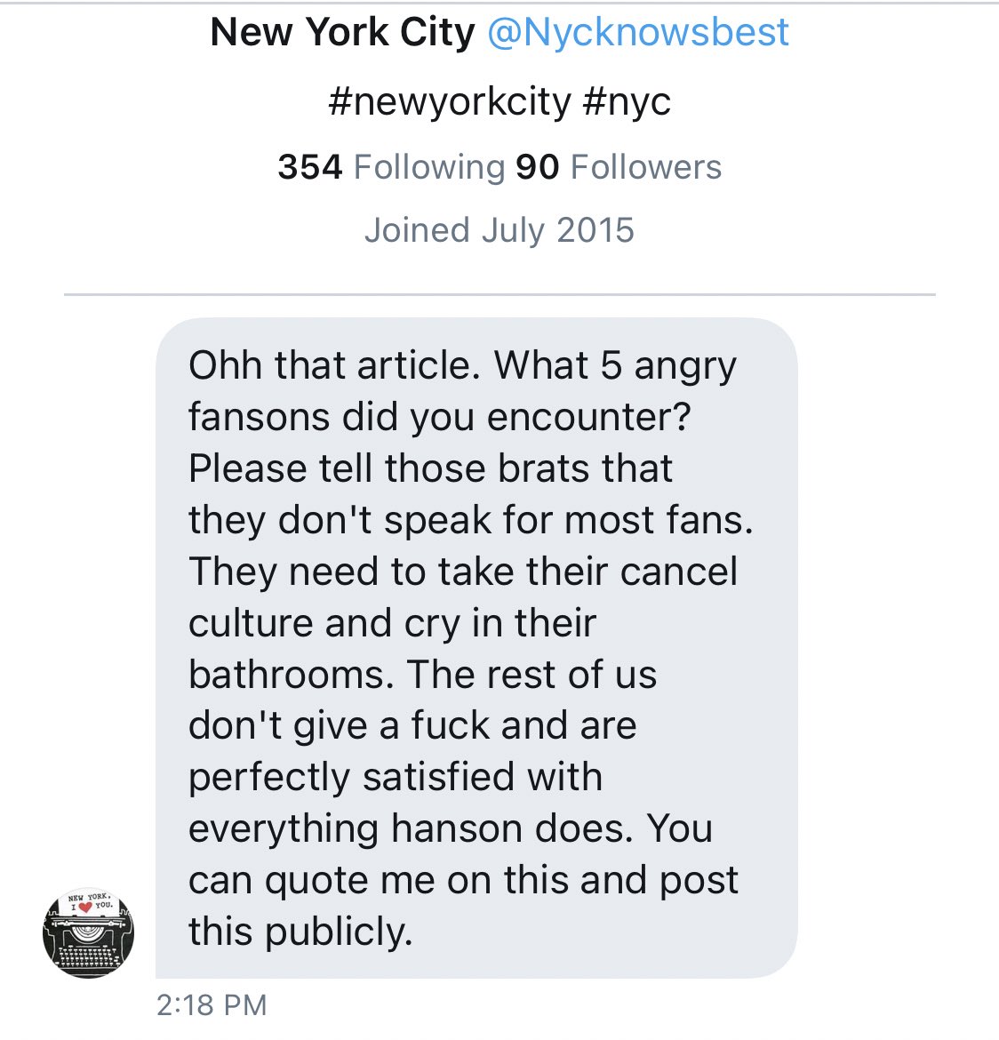 Exhibit A for why the ex-fans who spoke to me felt the need to use pseudonyms: