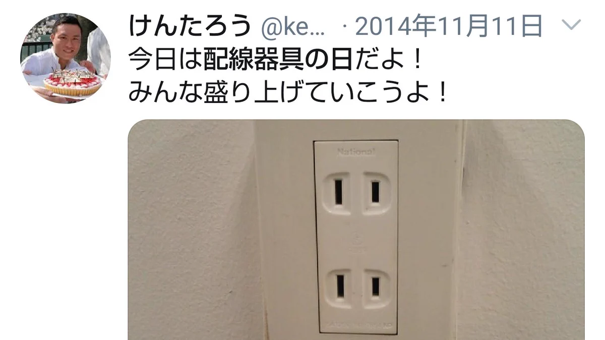 11月11日は何の記念日？毎年呟いても全然広まらない「配線器具の日」！