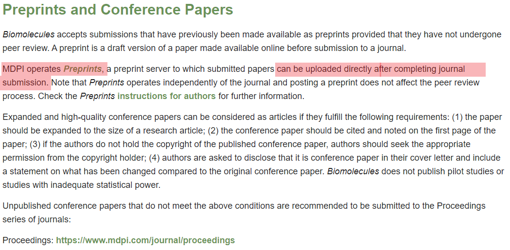 Biomol_MDPI's tweet photo. If didn't know, now you know!

#Biomolecules has updated his #preprints policy for #ConferencePapers. Take a look to the following  link:
👉https://t.co/V7wFicv8Go https://t.co/dgApCA0YxA