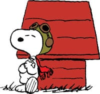 (Aside: I never put together that Snoopy's nemesis the Red Baron, based on the historical ace pilot Red Baron Manfred von Richthofen, would be a pretty clear inspiration for Gundam's Char Aznable and his red customs. WWI affected more of pop culture than I realized.)