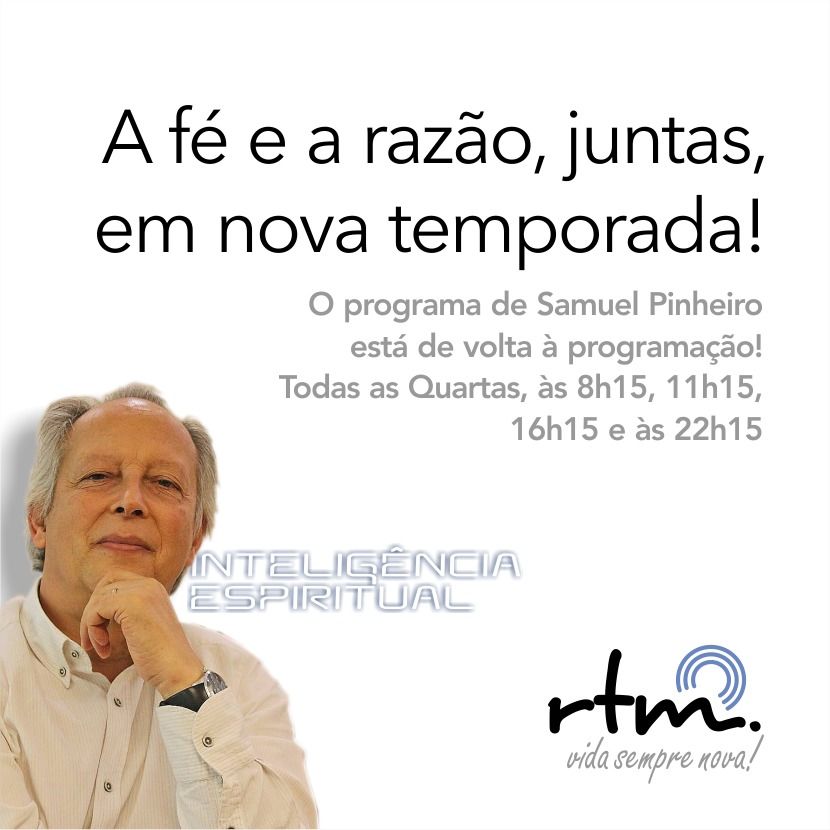 RTMPortugal's tweet photo. O Inteligência Espiritual de hoje fala acerca das aflições. Está imperdível!⠀
Toda quarta-feira na #rtmportugal
😉
-⠀⠀⠀⠀⠀⠀⠀
Pelo app da RTM 📲. Mais informações em https://t.co/ZrRZKKXyR4 https://t.co/wq1Ve3n8hE