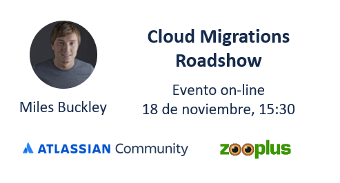 AtlassianM's tweet photo. El próximo 18/11 a las 15.30, Miles Buckley  visitará la @atlassian Community de Madrid para contarnos todo lo que necesitamos saber si queremos irnos a la nube de @atlassian. Ya puedes registrarte gratuitamente en este enlace:

https://t.co/NihIrW8qxc https://t.co/u4NJfgQe8H