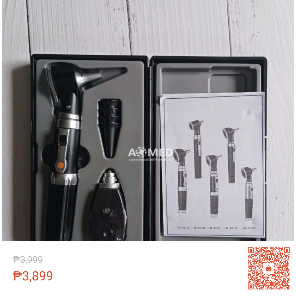 APlusMed2020's tweet photo. Fiber Optic ENT Otoscope Ophthalmoscope LED Diagnostic Set at 3% off! ₱3,899 only. Get it on Shopee now! https://t.co/yFud8J8Tlu https://t.co/BnEDulwn46