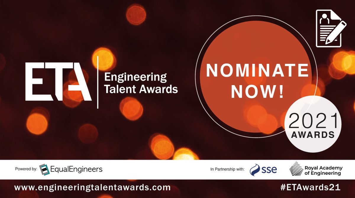 EqualEngineers's tweet photo. 🏆 The #ETAwards21 celebrate the #diversity of the #engineering and #technology profession. 

👍 Support your STEM outreach by submitting your nominations now! Find out more - https://t.co/tcQl6f81GD

#ETAwards21 #diversity #celebrate #recognise

@RAEngNews @ssencommunity https://t.co/t4dVsWb1q5