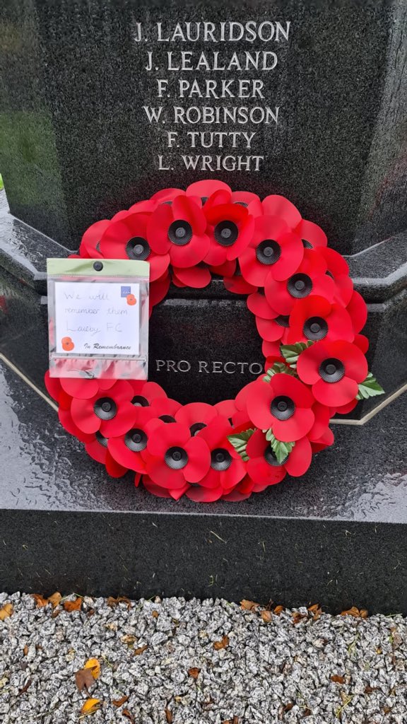 LacebyFC's tweet photo. Club captain and ex-serviceman Paul Scott laid a wreath on behalf of the club on rememberance Sunday. Today at the 11th hour on the 11th day of the 11th month we remember those again that made the ultimate sacrifice to protect our freedom.
#ArmisticeDay https://t.co/JXqUqHN9NX