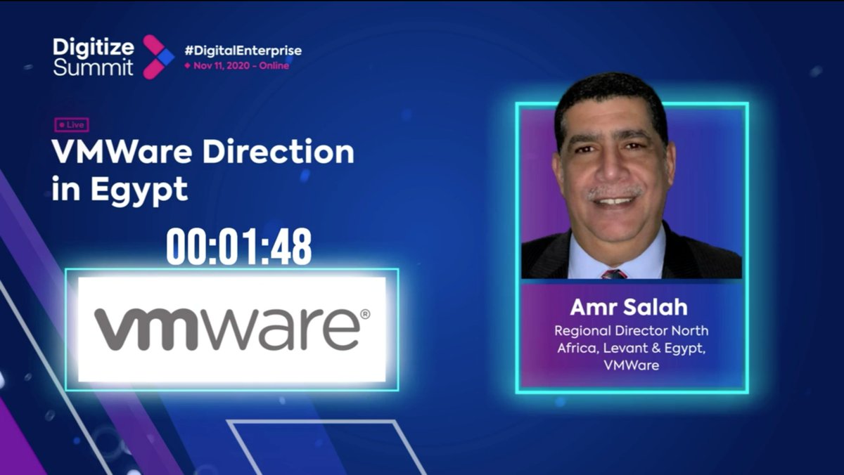 DigitizeSummit's tweet image. ⚡⚡ Amr Salah from VMWare Keynote ⚡⚡

Topic: &quot;VMWare Direction in Egypt&quot;
Speaker: Amr Salah, Regional Director North Africa, Levant &amp;amp; Egypt, VMWare

Watch now: buff.ly/32yg43k

#DS2020 #digitizesummit #digitalenterprise