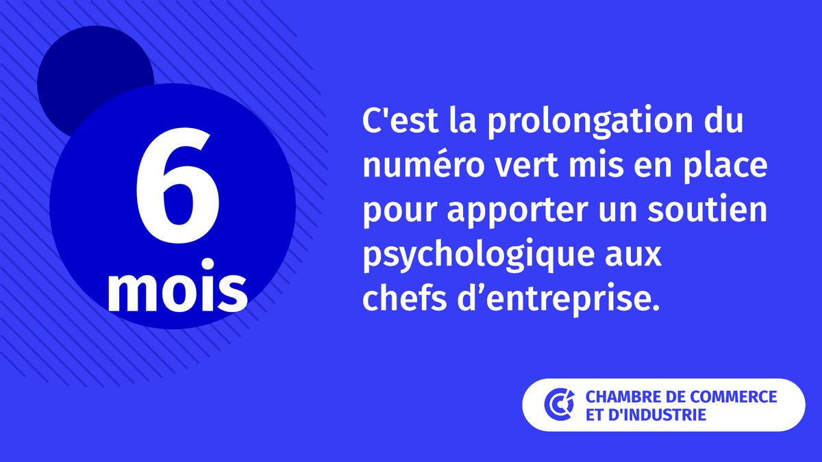 ccifrance's tweet photo. [Chiffre du jour] La cellule de soutien psychologique aux chefs d'entreprise, soutenue par @ccifrance, a été prolongée de 6 mois : le 𝟬 𝟴𝟬𝟱 𝟲𝟱 𝟱𝟬𝟱 𝟬 est accessible 7j/7 de 8h à 20h.
 
#CCI @apcmafrance @hmutuelle @alaingriset @AgnesRunacher #SoutenonsNosEntreprises https://t.co/F81y1ZQ7ht