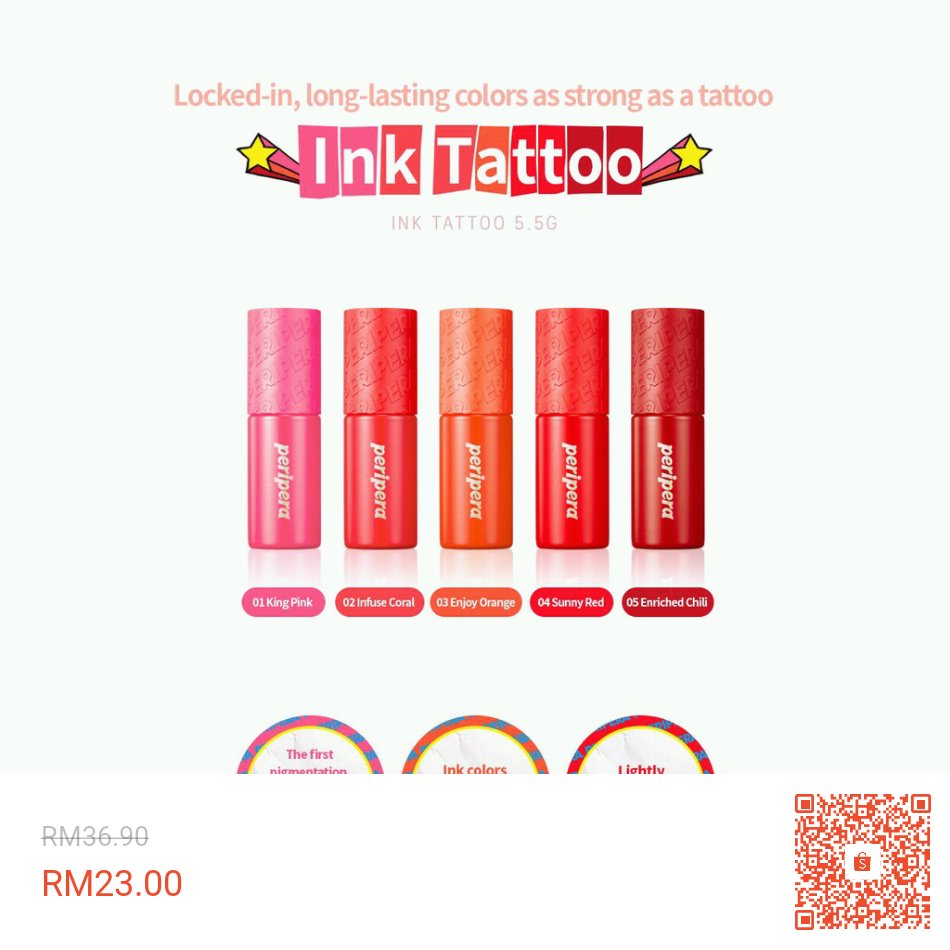 i bought this the other day because i have pale purple-ish lips... omg the results is so 💖💕😍 since i need to wear mask, this liptint act as a tattoo with 0 smudge 👍👏 i really recommended this to anyone with same problems #twtkecantikan #twtmakeup
shopee.com.my/product/914868…