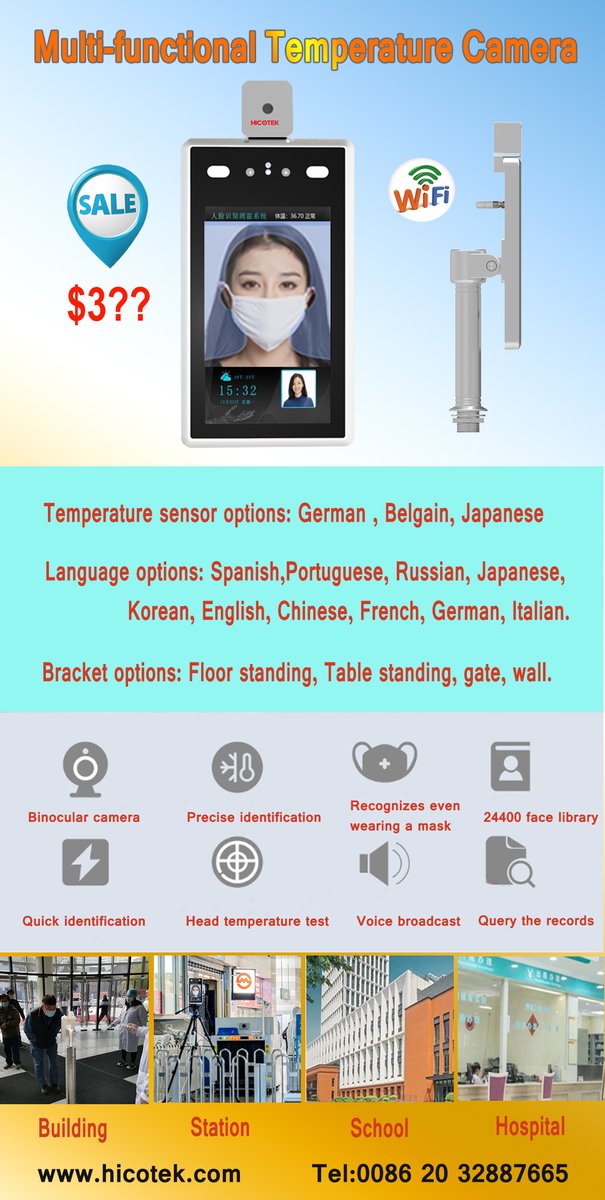 joyce56629's tweet photo. Face Recognition Device with NEW Thernal Sensor https://t.co/inhVYYor11