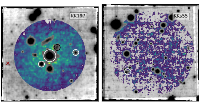 We also found some Globular Clusters (GCs). In total, three of the dwarfs hosted stellar clusters. For those we could of course extract spectra as well (that's IFU for you).