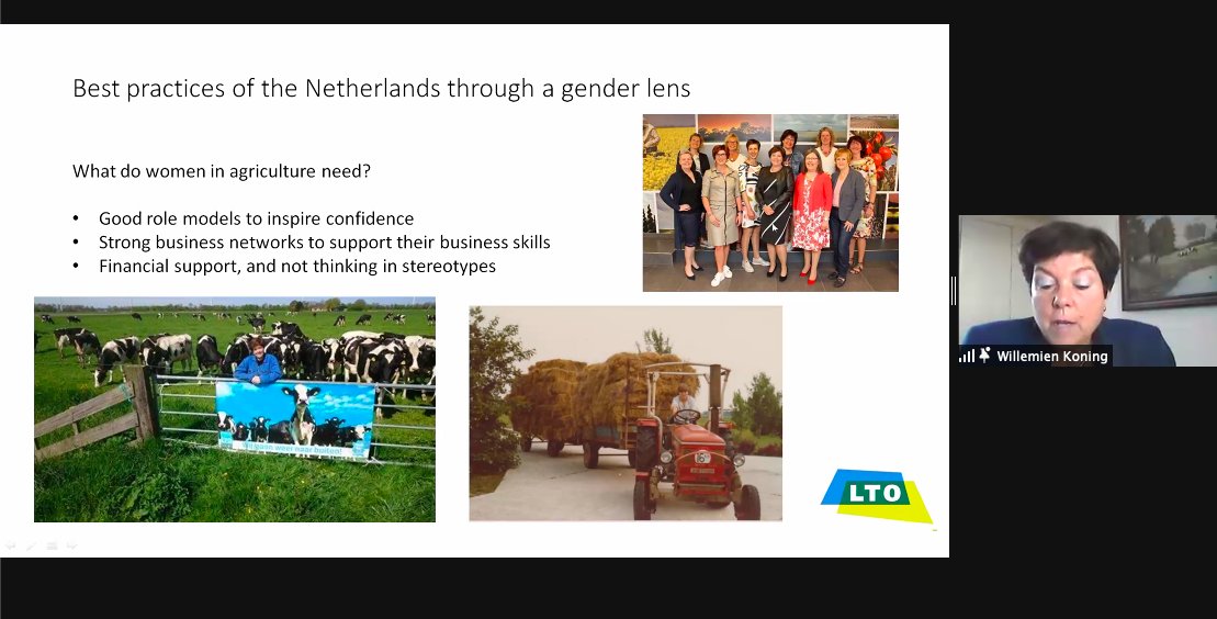 The Netherlands does not only prioritize agriculture, but use a gender lens to ensure that women's role and needs are addressed.