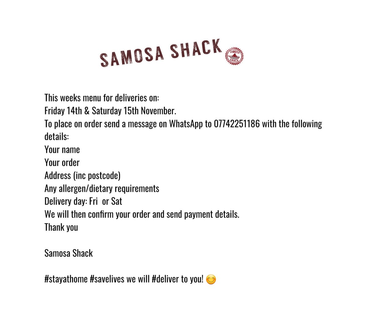 Samosa Shack tweet media