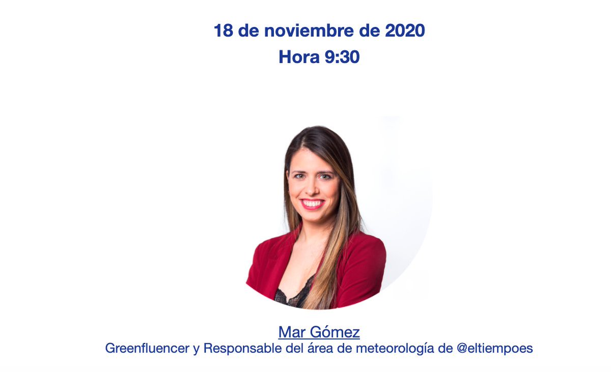 Kakely's tweet photo. ¿Sabes qué es #GREENFLUENCE?
La próxima semana hablaremos sobre ello con @MarGomezH responsable del área de meteorología de @ElTiempoes y tuitera de pro.
Charlaremos sobre #sostenibilidad, #greenwashing, #empresas y #consumidores
Apúntate 👉🌱 https://t.co/BsymHDJOGX https://t.co/fGHMAuFnDw