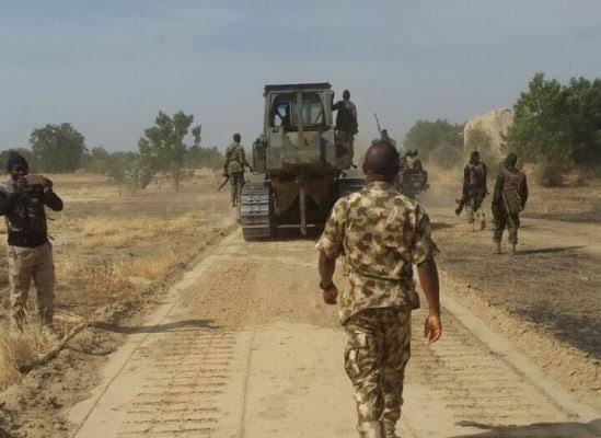 Nigerian caterpillars were busy clearing the Sambisa to give way for the construction of a shooting range and sporting complex for the Nigerian army to hold sporting events...well the rest is history. The army was even lucky to hold one sporting event. The moment