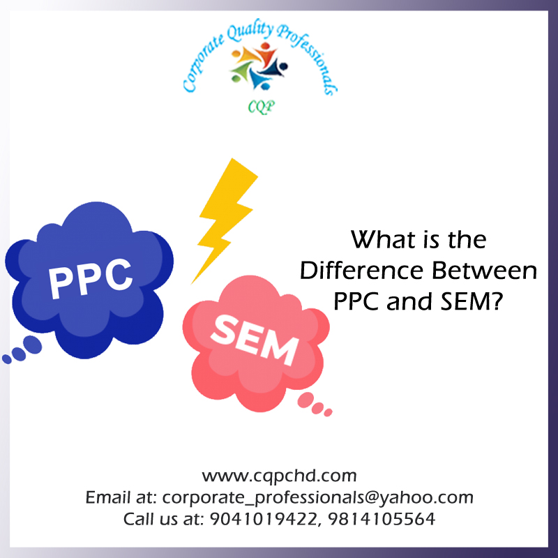 SEM helps increase the visibility of a site on significant web indexes. Different hands you will see PPC showcasing on a web indexes.
For more details visit us at cqpchd.com
Call us at 9814105564, 9041019422
#seo #smm #branding #smo #digitalmarketing