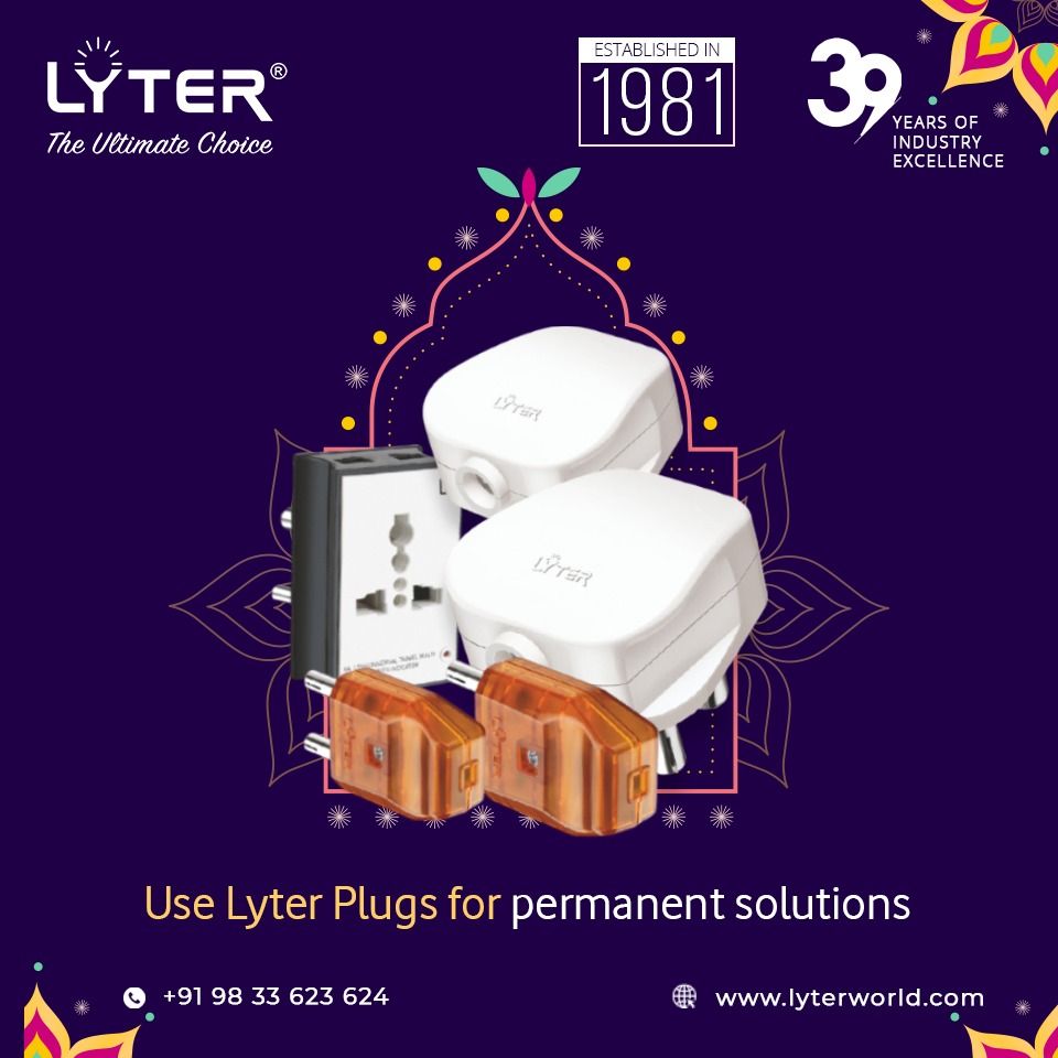 thelyterworld's tweet image. Use Lyter Plugs that is the best suit for all kinds of pins.

Visit Us: buff.ly/3oFyOqI
Call Us : 9833623624
Mail us : info@lyterworld.com

#Multiplug #TravelAdaptor #UniversalMultiplug #3PinMultiPlug #Electrical #PowerStrips #Electronics #ElectricalSocket #Lyter