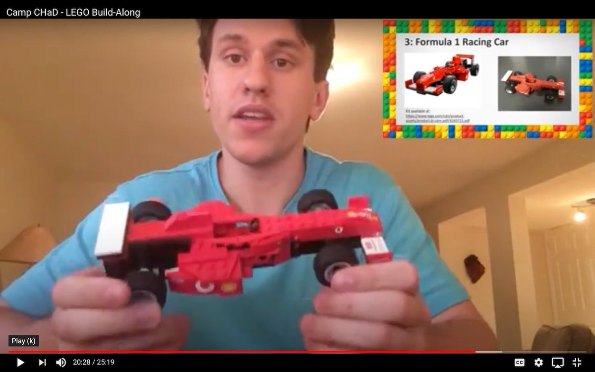thayerschool's tweet photo. Want to learn how to build a #racecar with #legos? 🏎️ Watch this #BuildAlong, filmed for @chadkids, by #DartmouthEngineering student Michael Cullen! 
https://t.co/OA9FM3Rzl8

#legobuild @LEGO_Group https://t.co/lBmkocnkgo