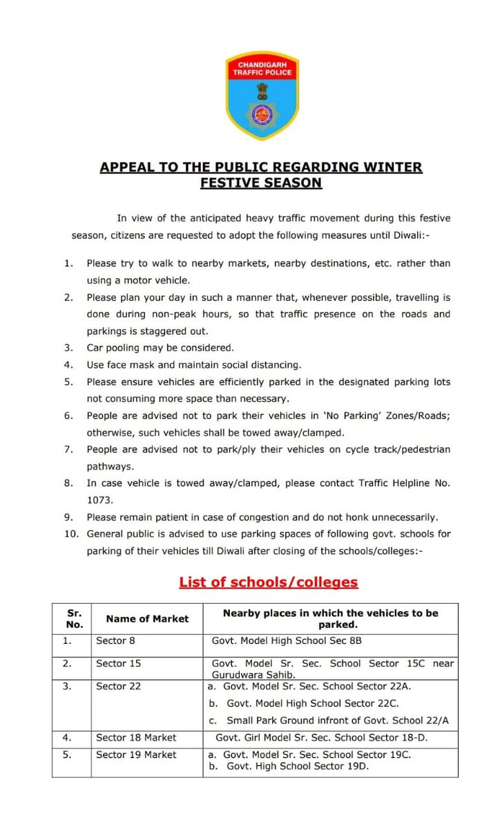 Chandigarh Traffic Police tweet media