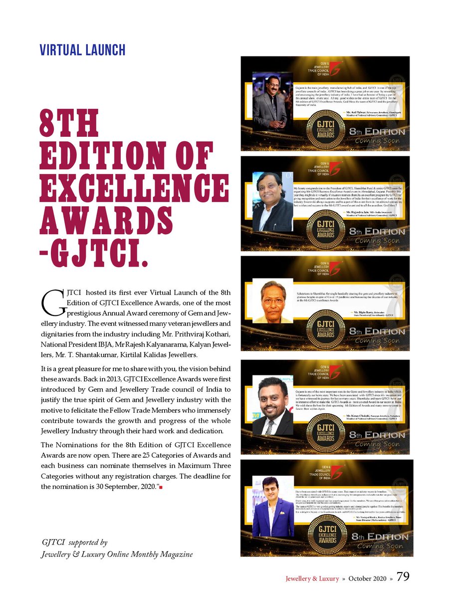 No one cover like Jewellery &amp; Luxury Online Monthly Magazine world wide, Divert your Press release, Images, Photographs, Advertisement for maximum media mileage and coverage - Raj Salian (editor &amp; publisher)  M +91 8369985311 jewelleryandluxury@gmail.com jewelleryandluxury.com