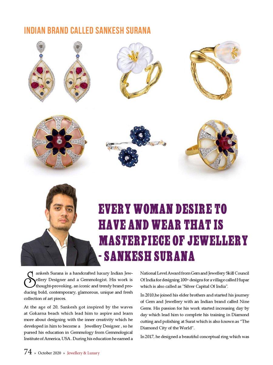 No one cover like Jewellery &amp; Luxury Online Monthly Magazine world wide, Divert your Press release, Images, Photographs, Advertisement for maximum media mileage and coverage - Raj Salian (editor &amp; publisher)  M +91 8369985311 jewelleryandluxury@gmail.com jewelleryandluxury.com