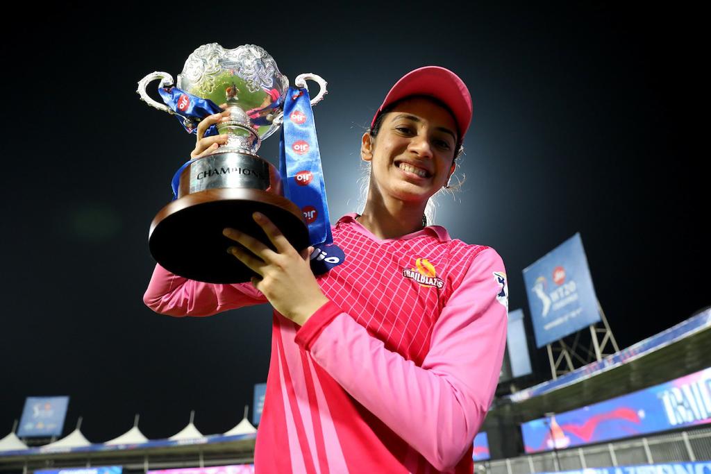 mandhana_smriti's tweet photo. So proud of the girls who fought so well throughout the #JioWomensT20Challenge. 🙌🏼 Couldn’t have asked for a better tournament than this, especially after this long gap.😇 Also a big THANKS to all the fans who supported us.🙏 Let the game keep growing from strength to strength.💪 https://t.co/SbeXo3I29f