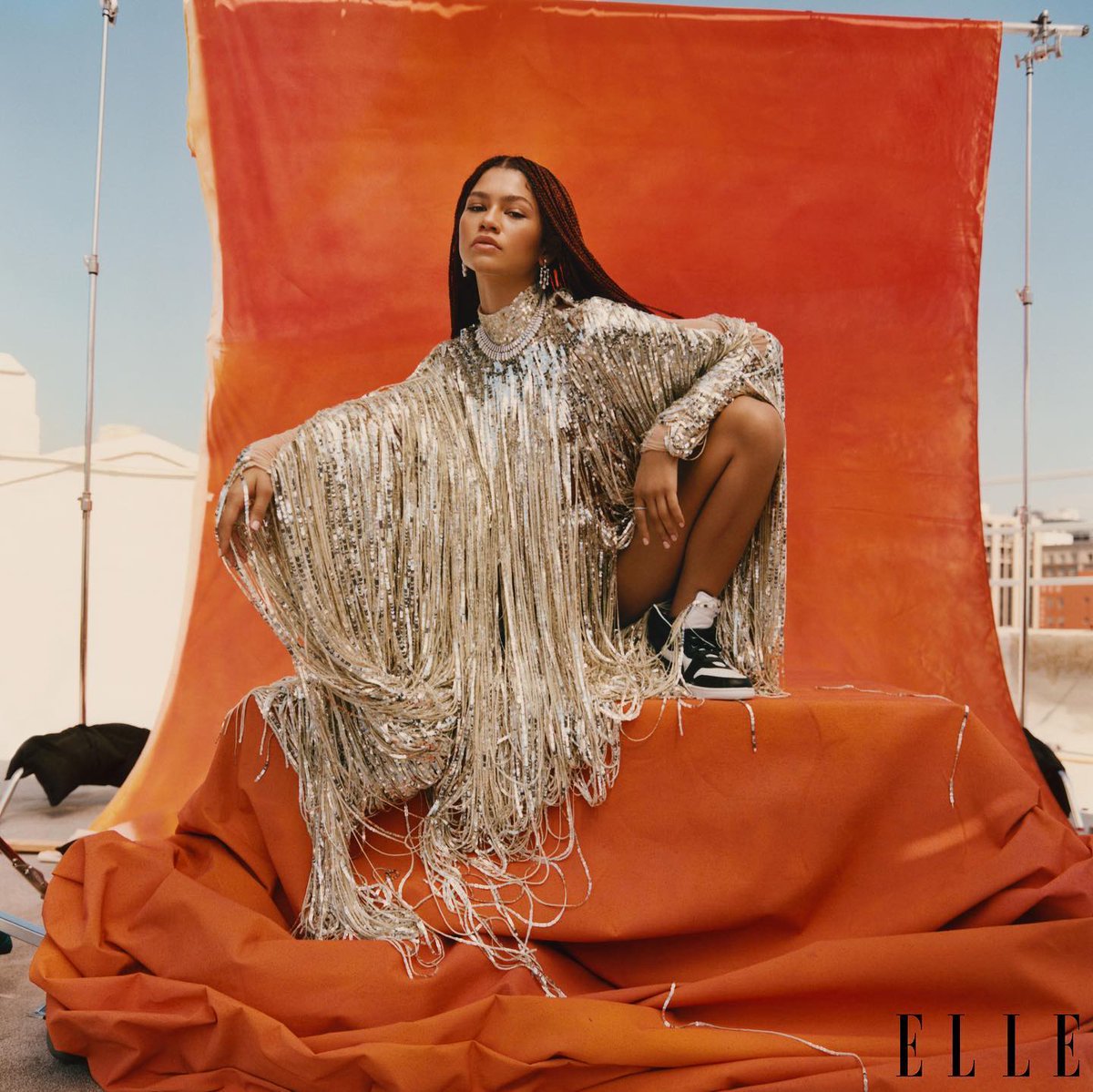 enews's tweet photo. Zendaya once said she started going by only her first name because she "thought it was cool, like Cher or Prince," and if that isn't ✨ manifesting ✨ we don't know what is. (📷: Micaiah Carter for Elle) https://t.co/O45FvJkN8F