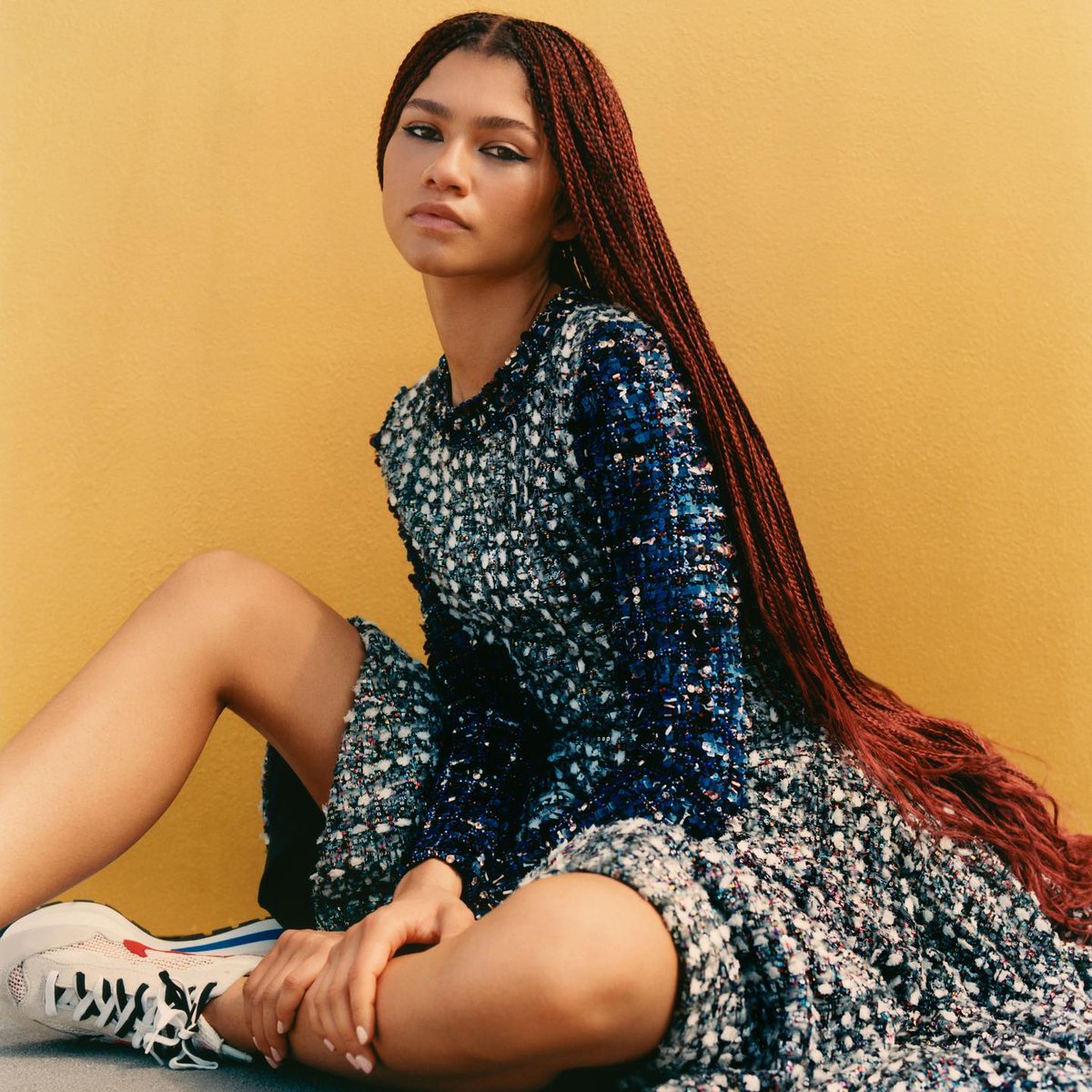 enews's tweet photo. Zendaya once said she started going by only her first name because she "thought it was cool, like Cher or Prince," and if that isn't ✨ manifesting ✨ we don't know what is. (📷: Micaiah Carter for Elle) https://t.co/O45FvJkN8F