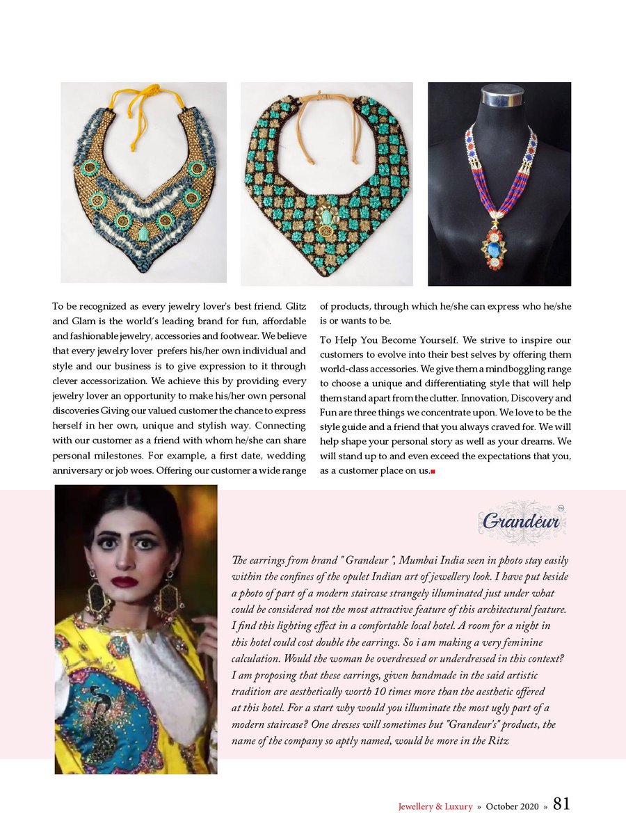 No one cover like Jewellery &amp; Luxury Online Monthly Magazine world wide, Divert your Press release, Images, Photographs, Advertisement for maximum media mileage and coverage - Raj Salian (editor &amp; publisher)  M +91 8369985311 jewelleryandluxury@gmail.com jewelleryandluxury.com