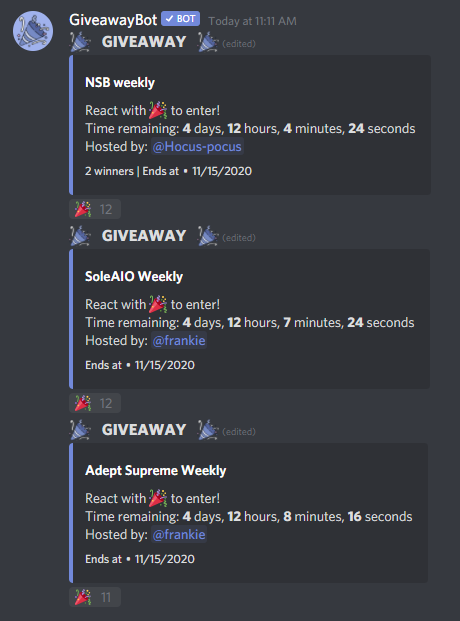 Welcome to AttainableACO! 🥳

To kickstart our launch, we are hosting an invite competition + giving away free bot rentals in our server! (SoleAIO, NikeShoeBot, Adept... etc.) 😳

Do you want to join these giveaways? Join this server! 😏
discord.gg/WGnQ2BkeKV