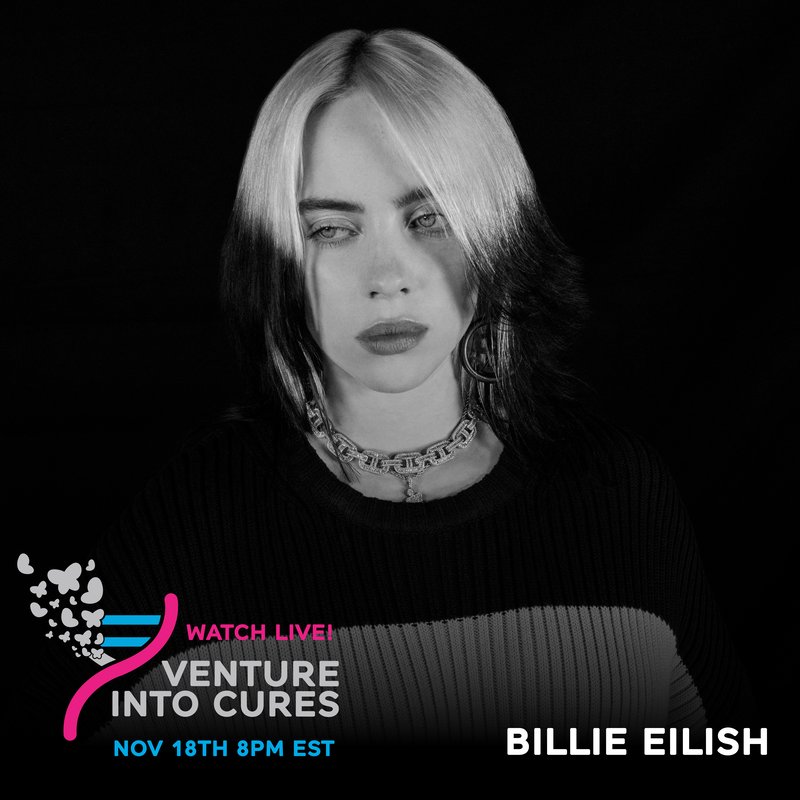 BiIlieEilishARG's tweet image. Billie el miercoles 18 a las 22hs (ARG) hará una aparición en el evento "Venture Into Cures" organizato por Eddie y Jill Vedder. El evento es para apoyar a @EBResearch que tiene de mision encontrar la cura para la Epidermólisis Bullosa.

Link para verlo: ventureintocures.org