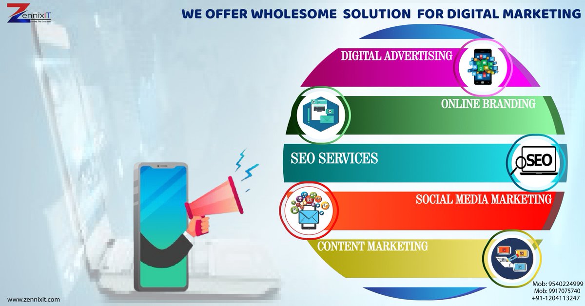 ZennixI's tweet photo. Specialized in performance marketing, brand awareness, lead generation and online sales. Contact Zennix IT.
✔ Digital Advertising
✔ Online #Branding
✔ #SEO Services
✔ Social Media Marketing
✔ #Content Marketing

Visit - https://t.co/TtUXZ9ijVd
Get a Quote Now!!!! https://t.co/sNSmBK6DUX