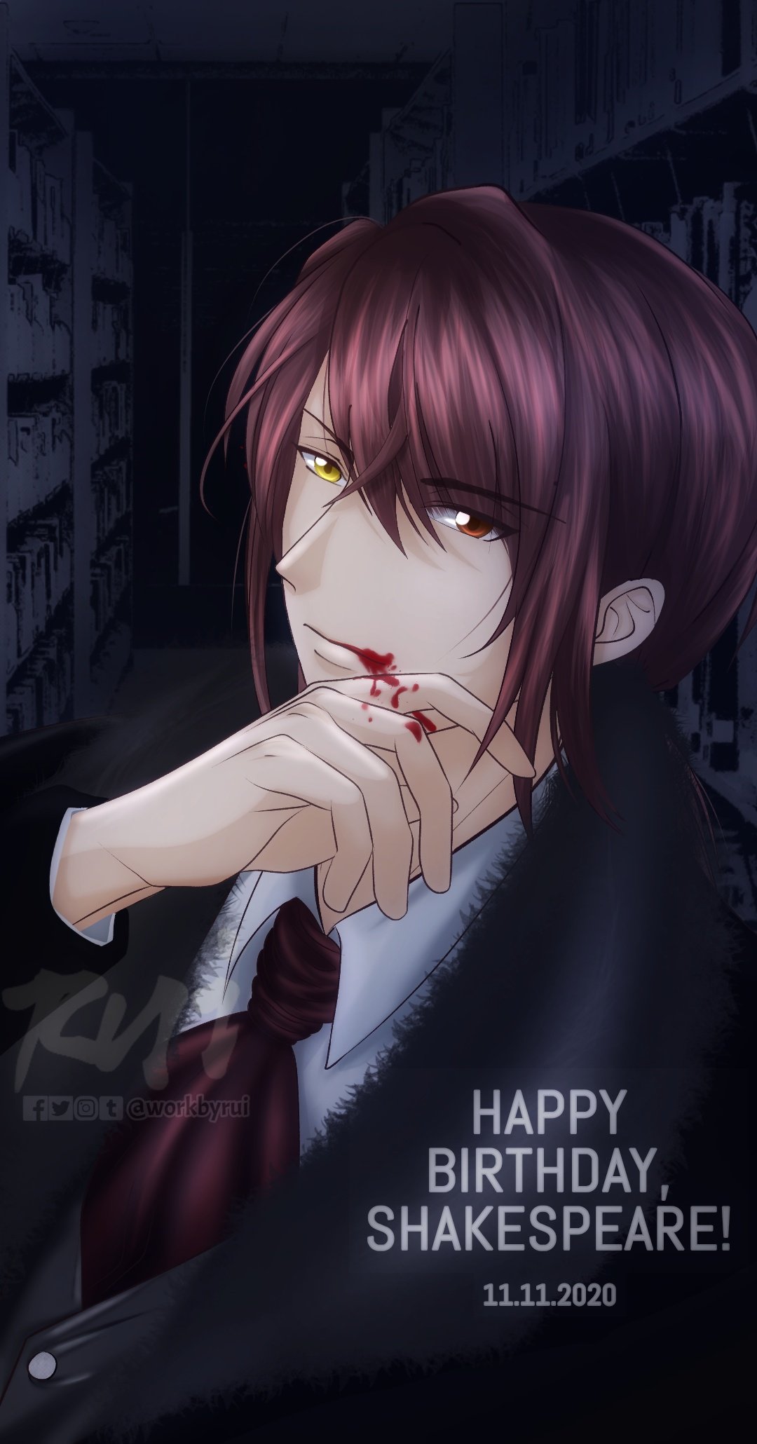 Rui 𝓽𝓱𝓮 Ghost Of A 𝓾𝓷𝓲𝓬𝓸𝓻𝓷 Happy Birthday Shakespeare Inspired By The Latest Ikevamp Mafia Gacha Fanart Digitalart Ikemen Ikevamp Ikevampart Ikemenvampire 美男吸血鬼 イケヴァン イケメンヴァンパイア