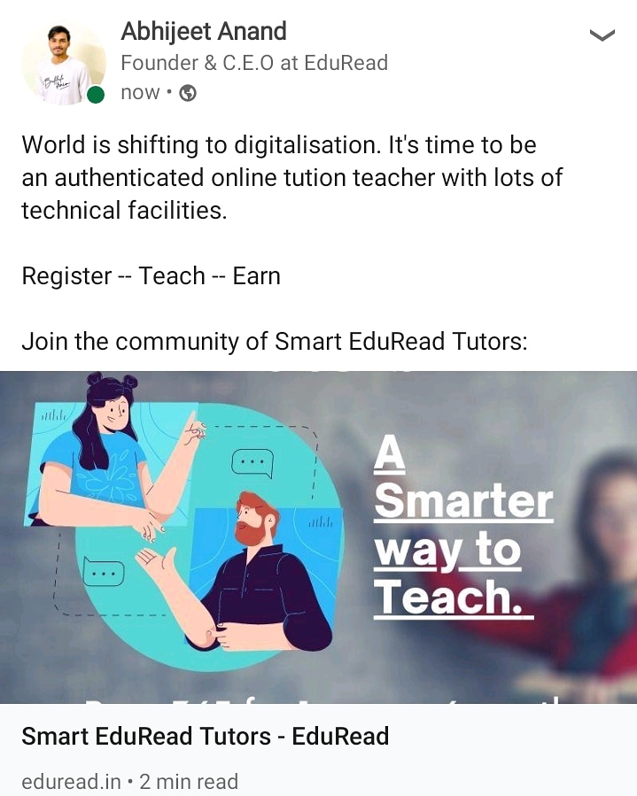 AnEduRead's tweet photo. DIGITALIZE YOUR KNOWLEDGE ▪︎with Smart_Eduread_Tutoring program 
Register- Teach - Earn
https://t.co/jhoq1NCzI8
#smartedureadtutoring 
#EduRead 
#digitaleducation 
#digitalillustration 
#beyourownboss 
#steptowardssuccess 
#teachonline 
#earnsmart 
#EarnMoneyOnline https://t.co/4QN5zNh7Rg
