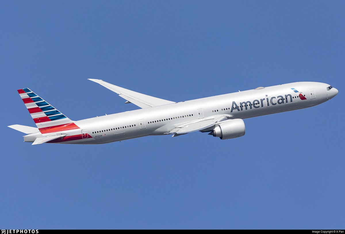 JetPhotos's tweet photo. An American Airlines 777 departing London. https://t.co/ofcW6wzdh5 © X Pan https://t.co/2lvJGI4Dmc